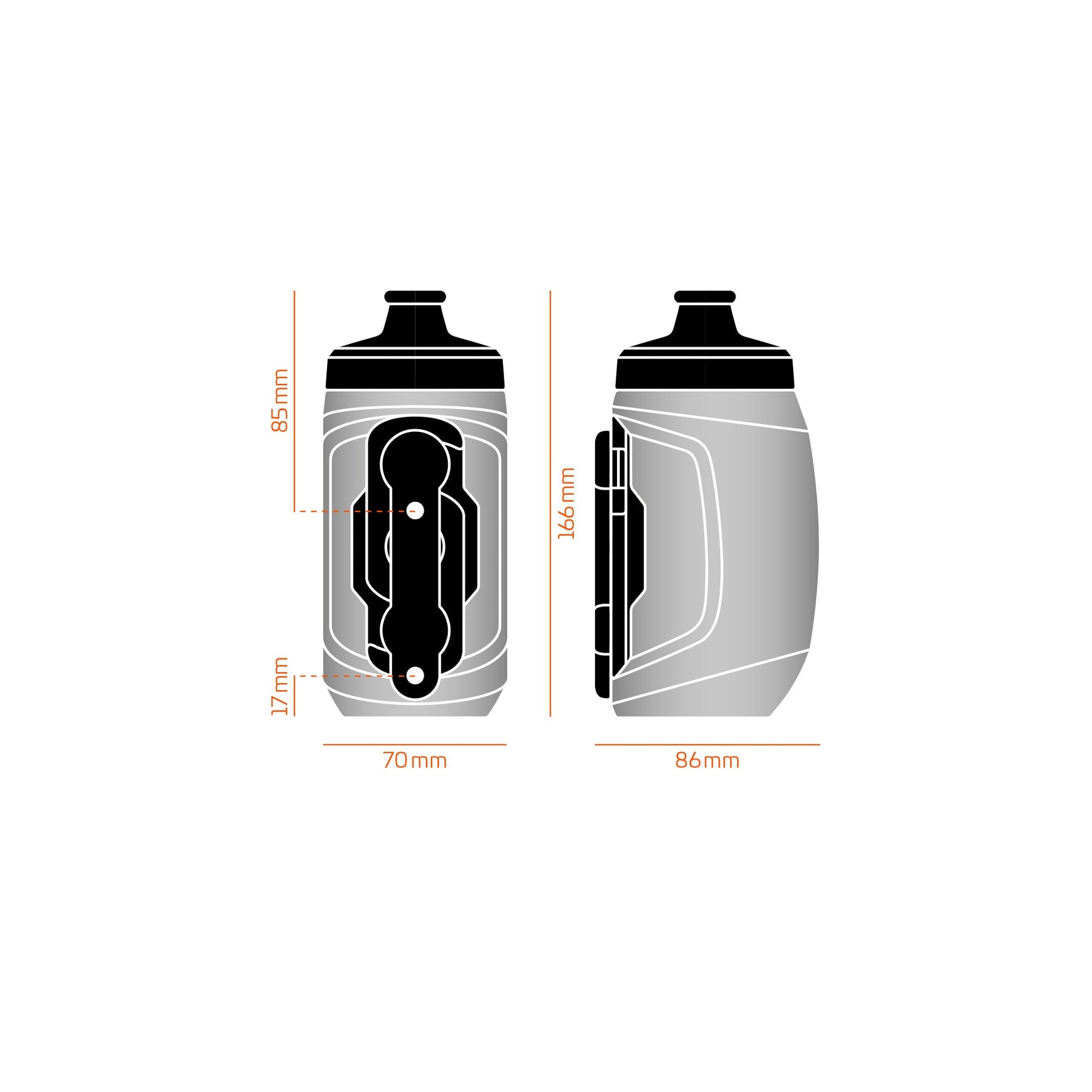 Bidon TWIST 450 enfants + base vélo