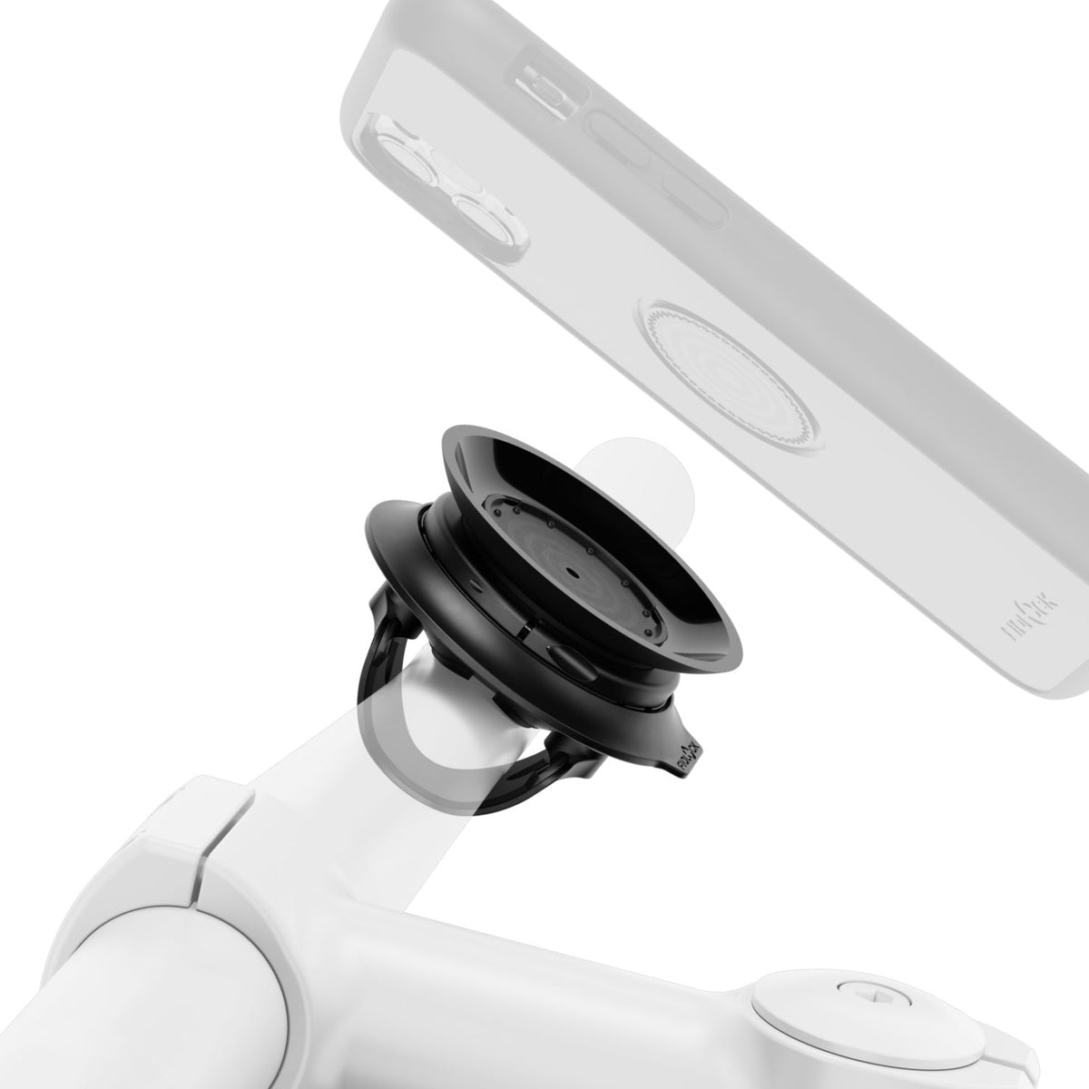 VACUUM handlebar base for smartphone mounting