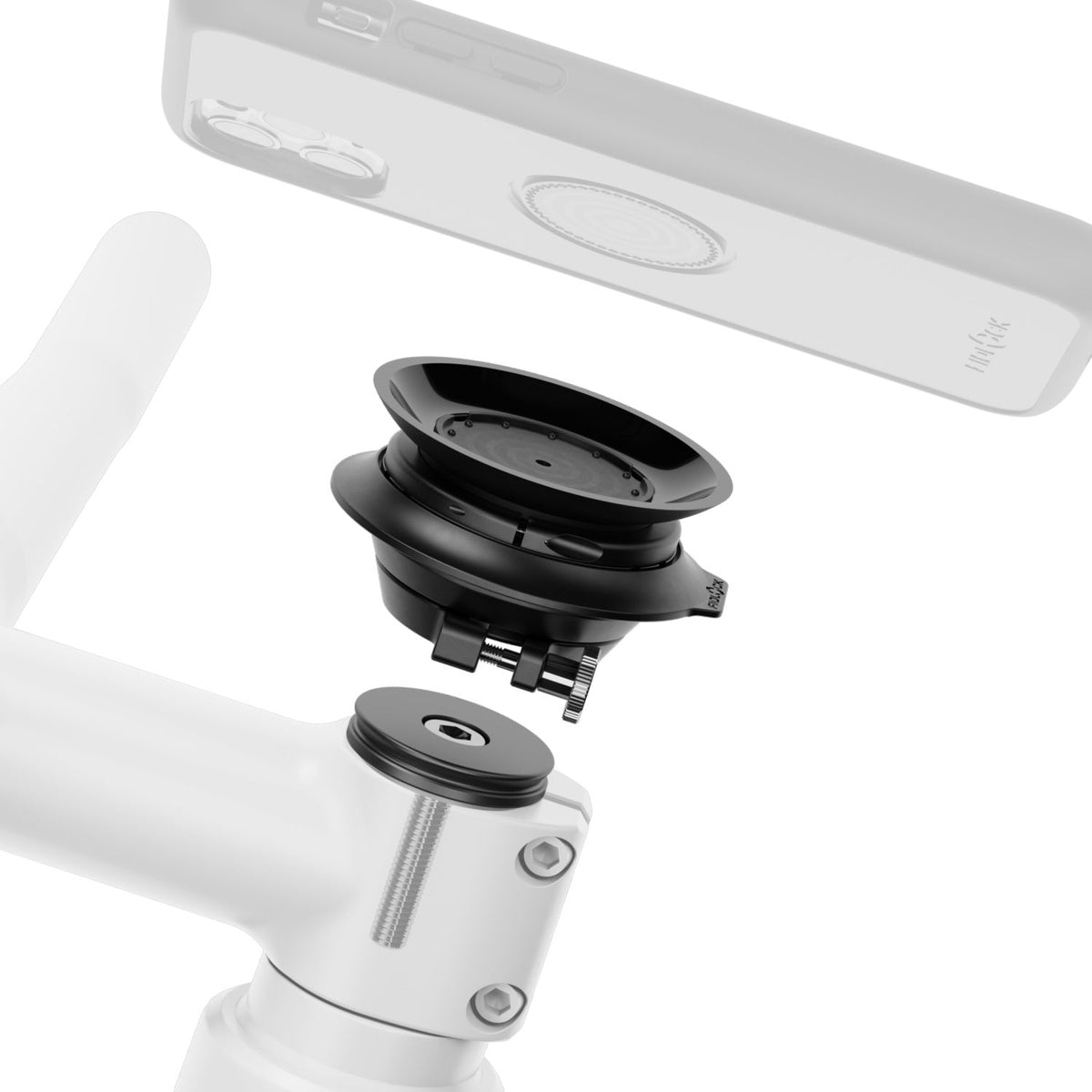 VACUUM stem-cap base for smartphone mounting